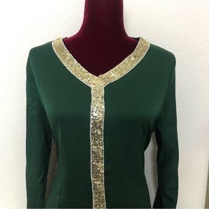 Sequin Tape Detail Jalabiya